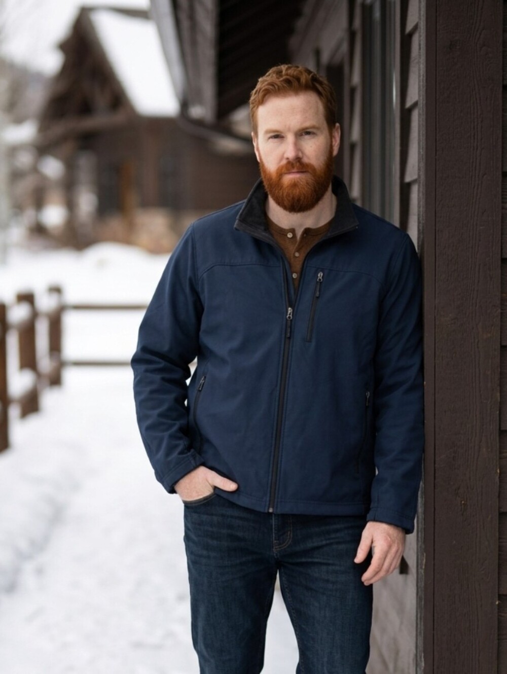 Hawke & Co Men's Dark Blue Windbreaker